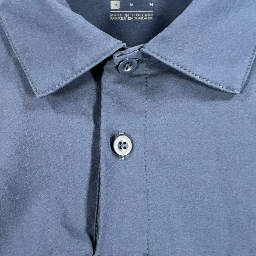 Nike Flex Gameday Polo Shirt Mens Medium Blue Short Sleeve Casual Active Golf